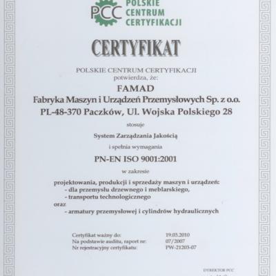 Certyfikat Jakosci Duzy